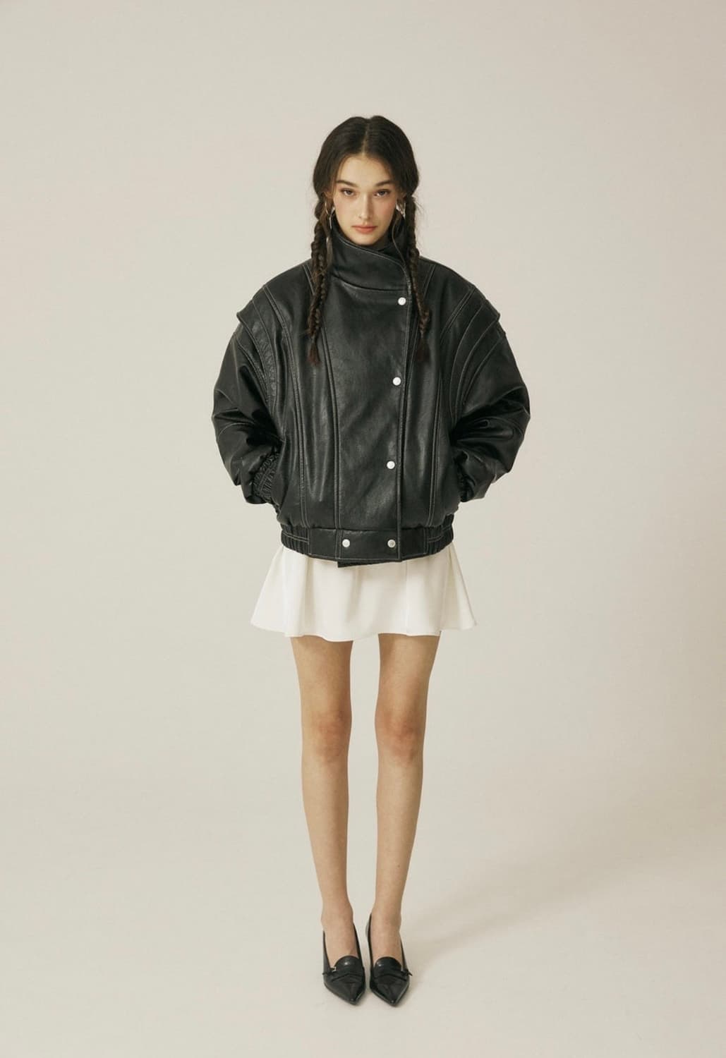 쓰리타임즈 가죽자켓 상품이미지1