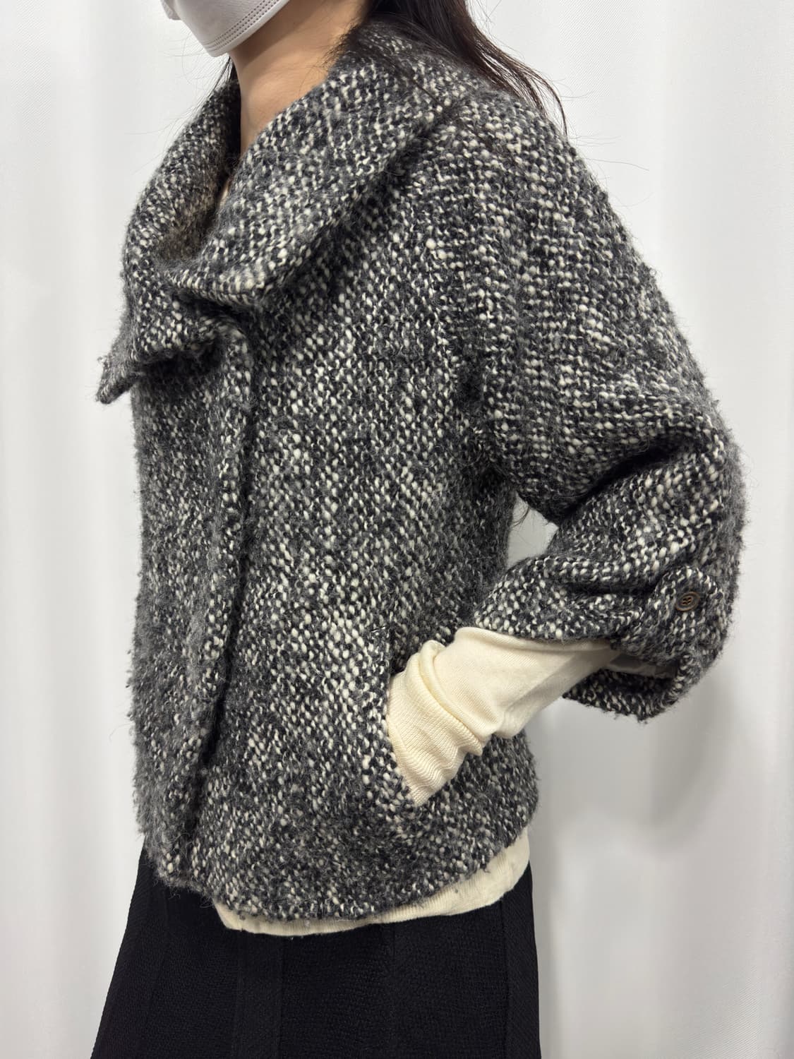 button wool half coat 상품이미지5