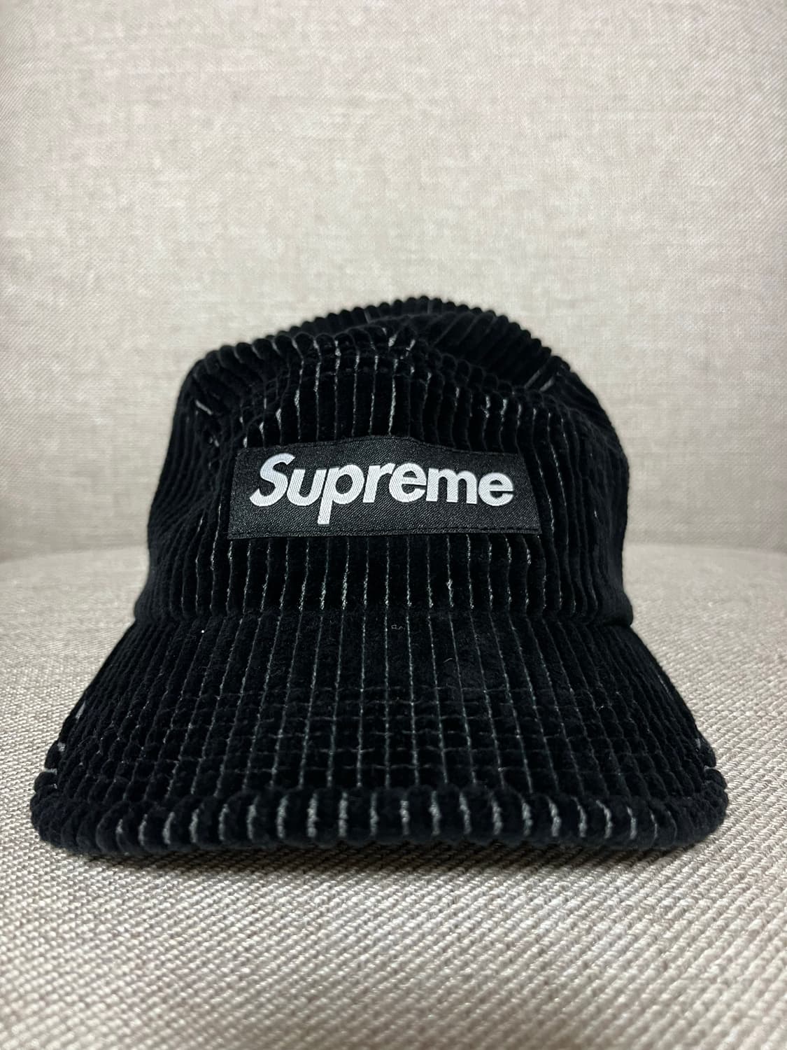 SUPREME 슈프림 투톤 코듀로이 캠프캡 블랙 23SS 상품이미지2