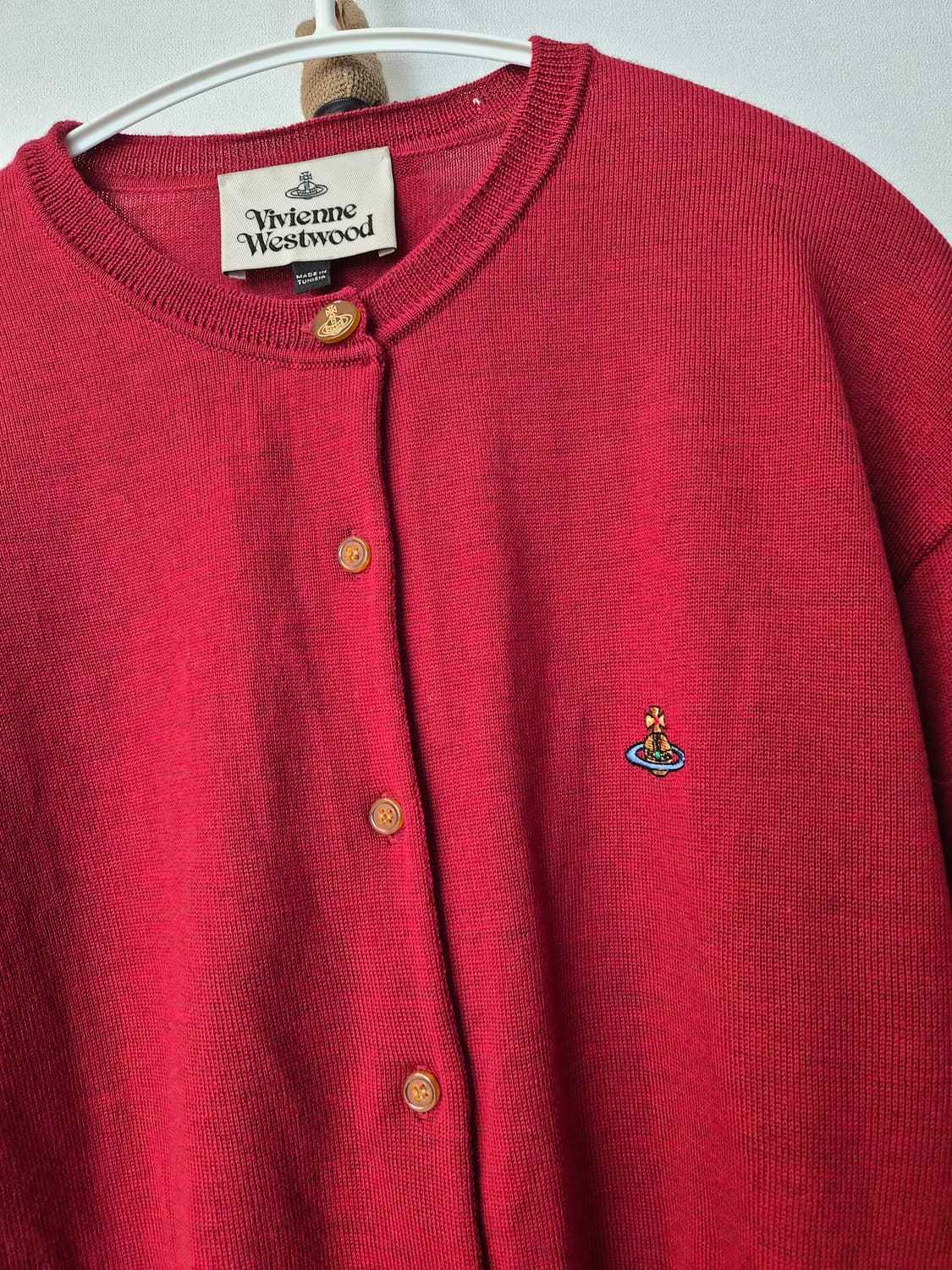 (정품) 비비안 웨스트우드 ORB 로고 가디건 - 레드 (L사이즈) 상품이미지4