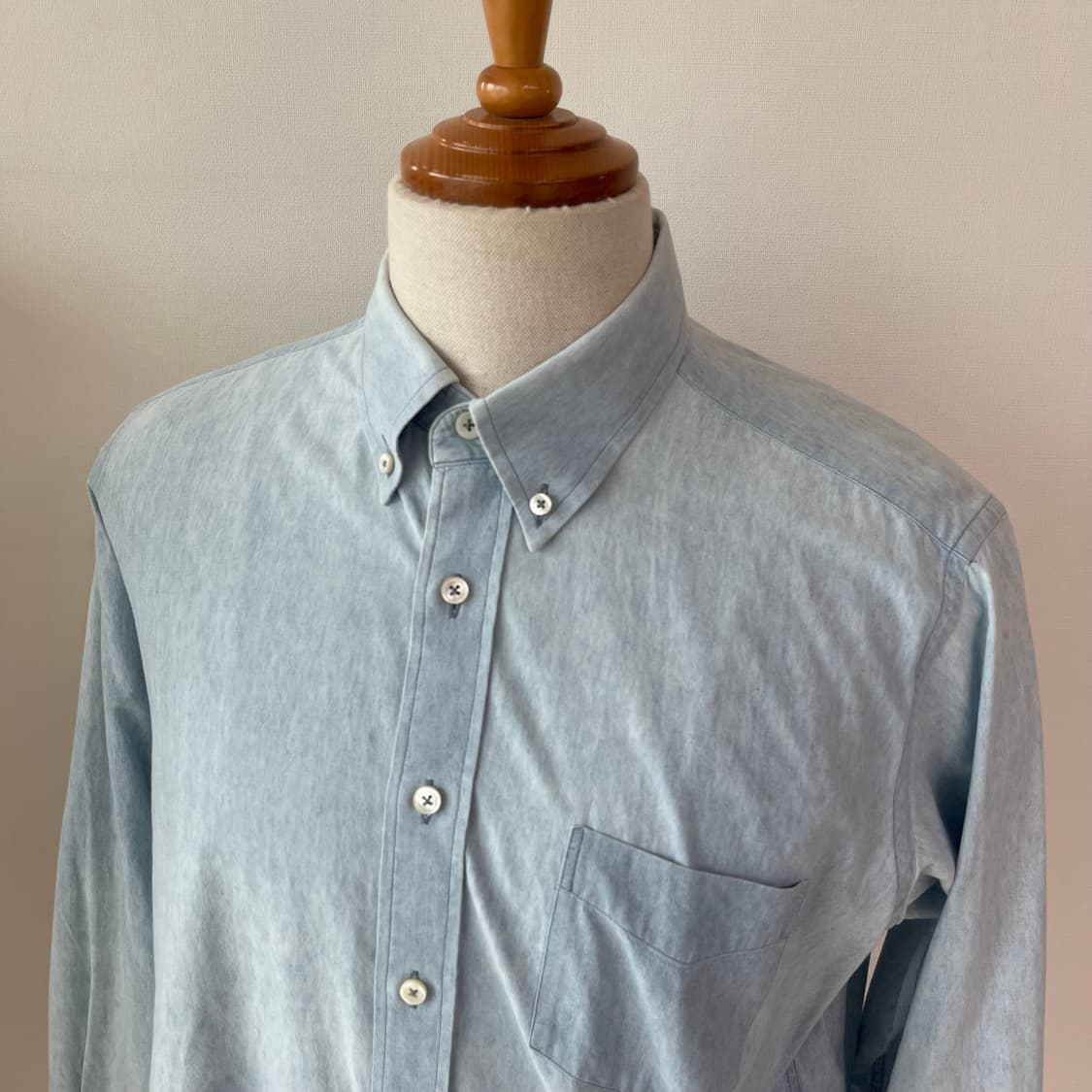 새빌로우 맞춤셔츠 워싱 데님 105~110 상품이미지2
