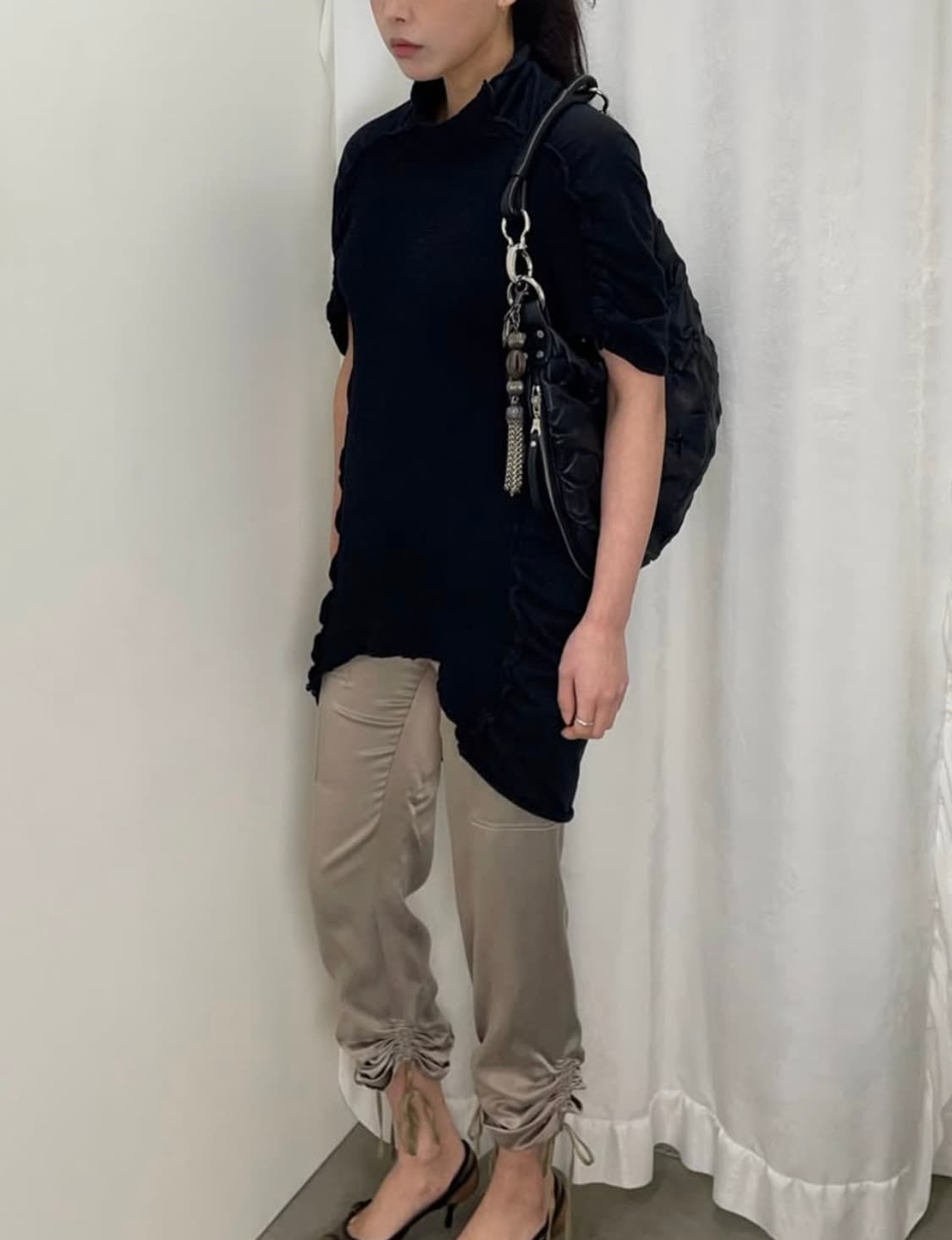 me ISSEY MIYAKE 셔링 콜리플라워 탑 상품이미지1