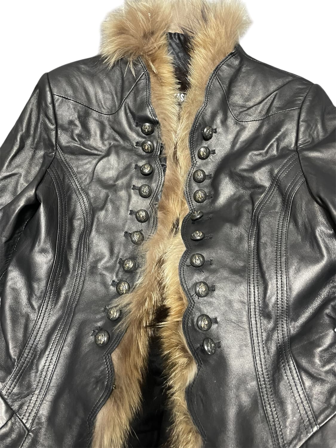 빈티지대장급 리얼레더퍼자켓 락시크다크웨어펑크히피니혼진오네갸루그런지페어리 상품이미지10