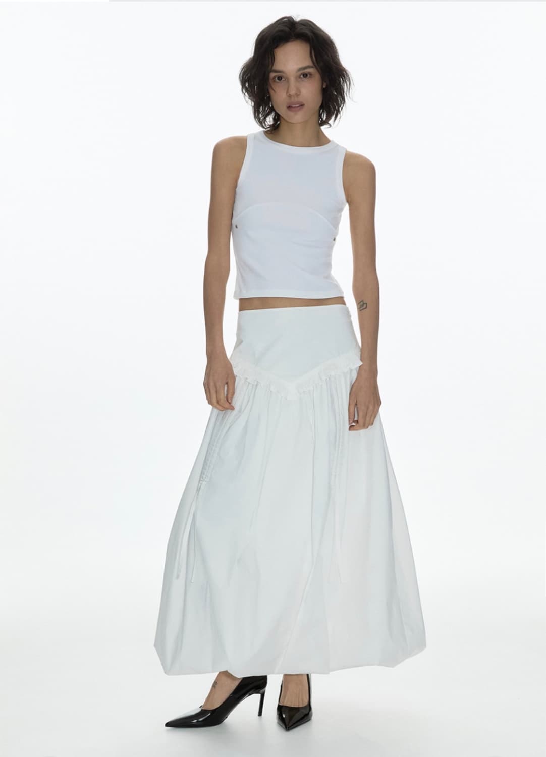 밀로우먼 벌룬 셔링 맥시 스커트 상품이미지1