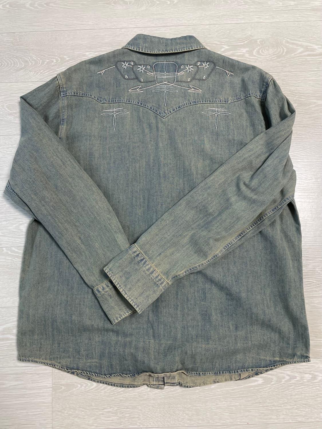 [XL] 웨스턴 자수 데님셔츠 상품이미지2