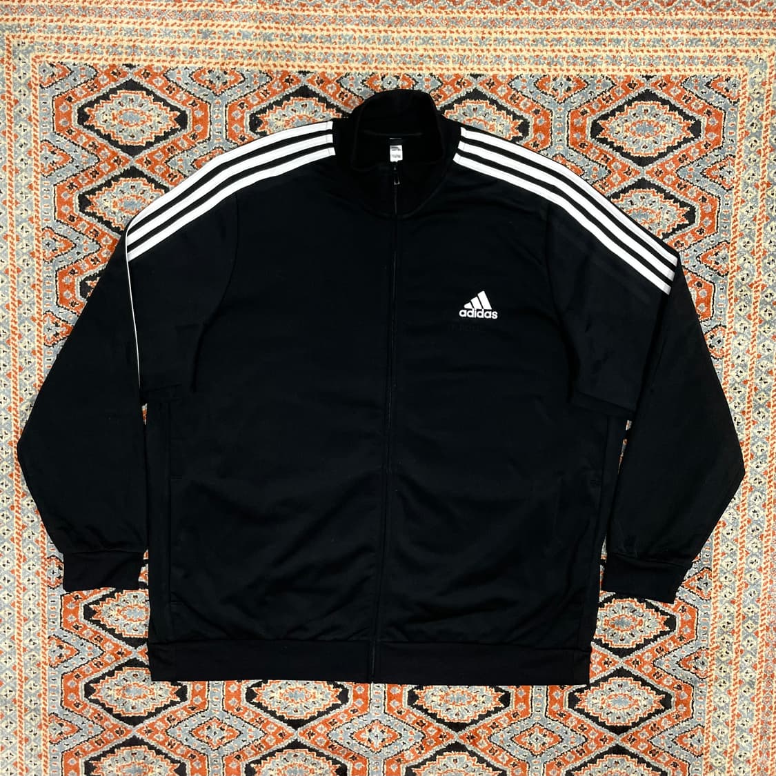 아디다스 삼각로고 블랙 기모 집업져지 자켓 남성4XL 상품이미지1