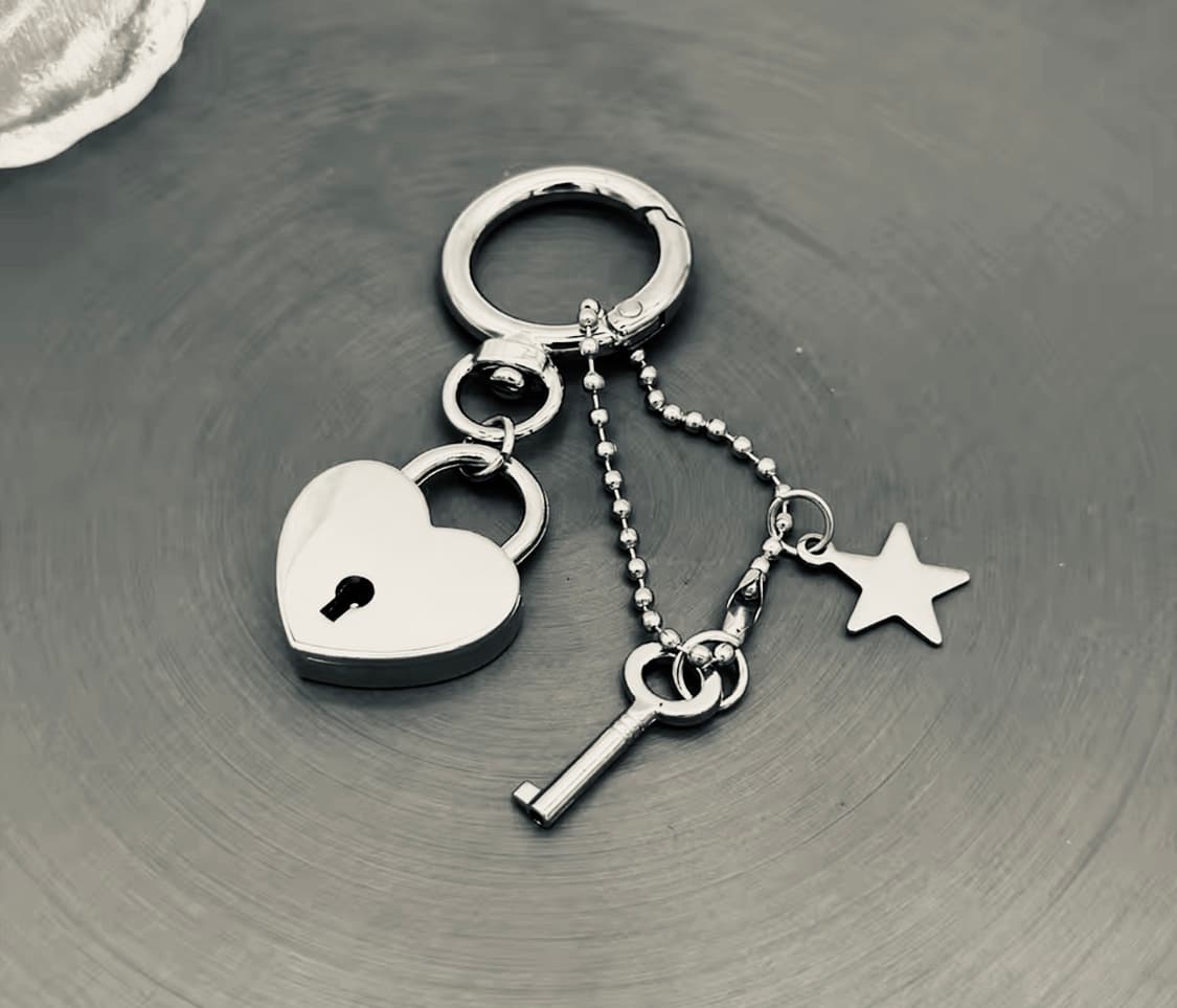 Heart Lock Keyring🩶 상품이미지1