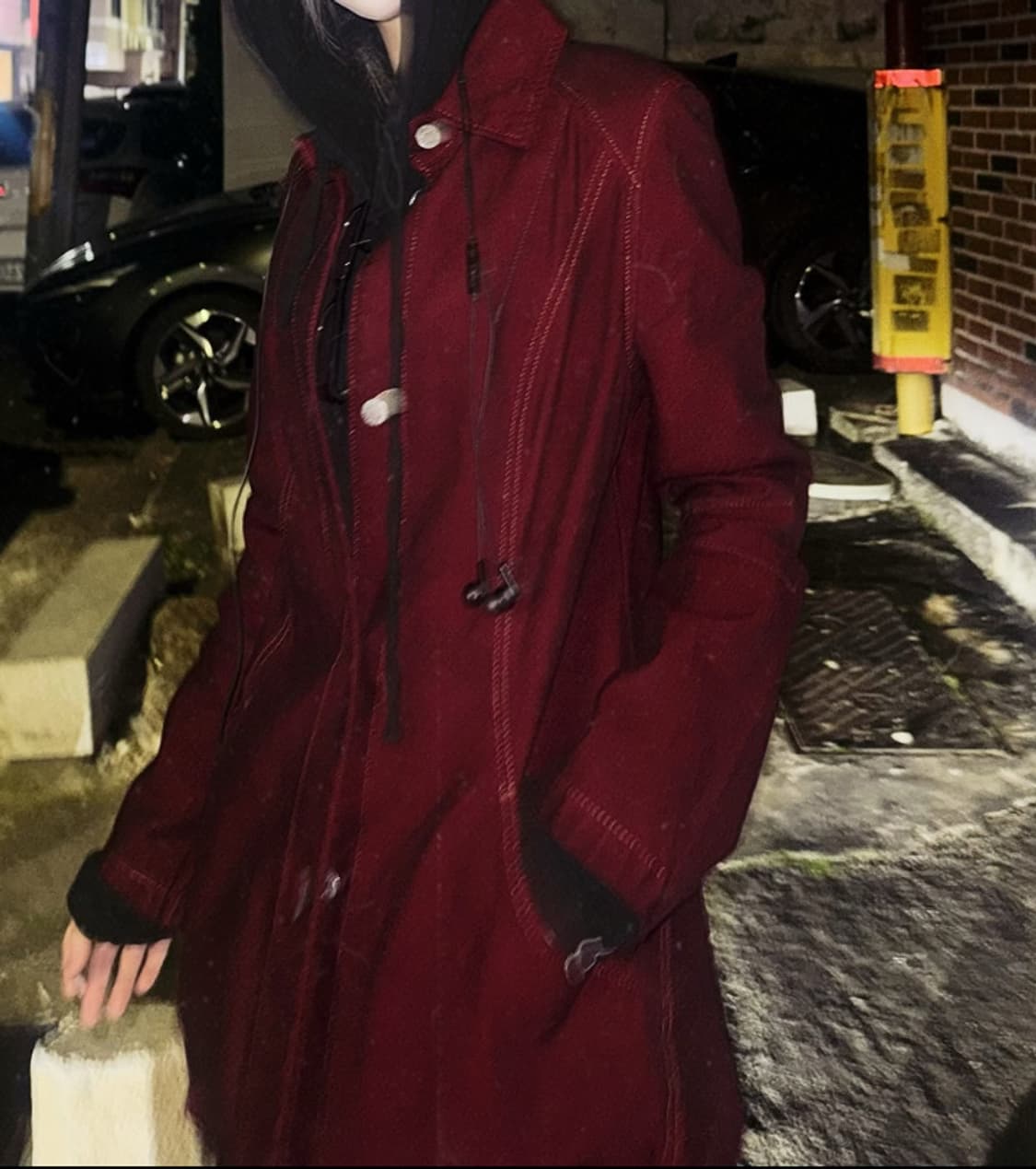 슬림핏 롱셔츠 데님 자켓 하프 코트   상품이미지5