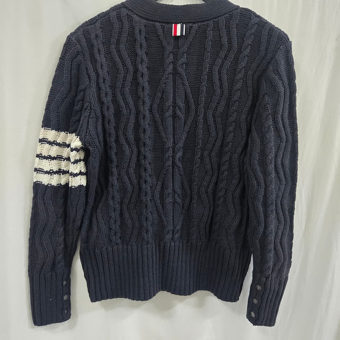 톰브라운 네이비 4선 케이블 가디건 상품이미지4