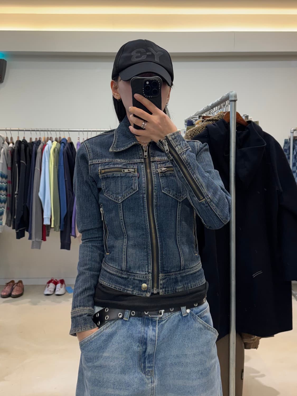 리바이스 멀티지퍼 데님 크롭 자켓 상품이미지4