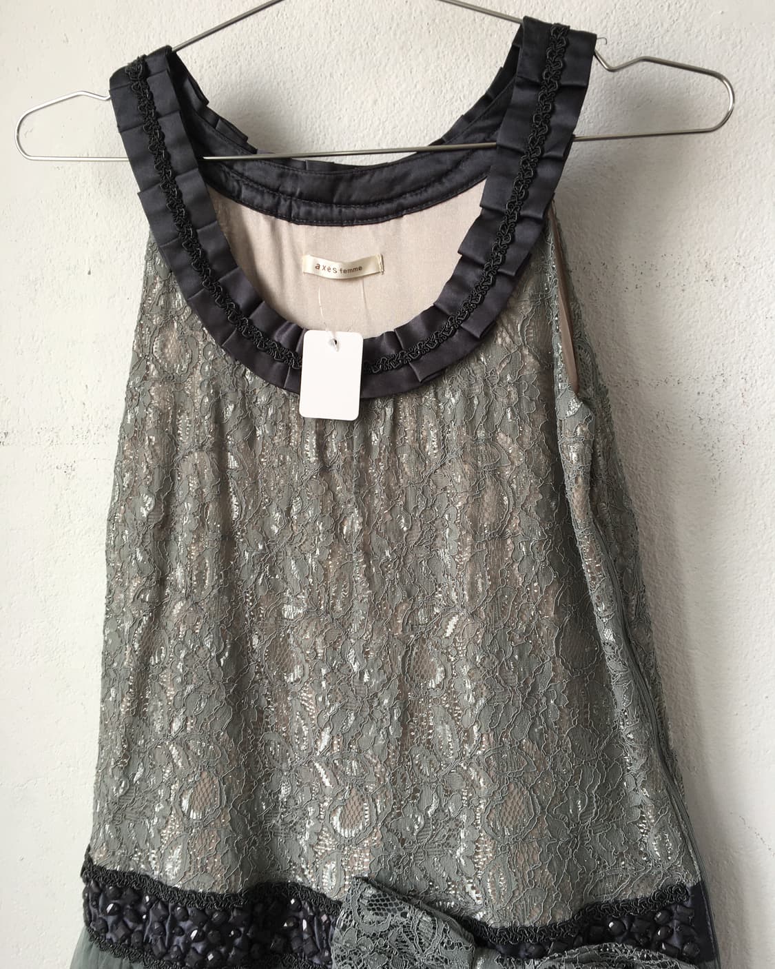 Axes femme lace sleeveless onepiece 상품이미지5