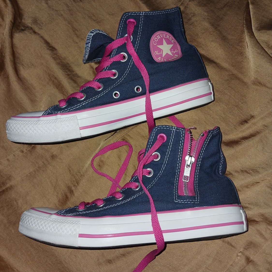 컨버스 하이 지퍼 핑크 [새것] 상품이미지2