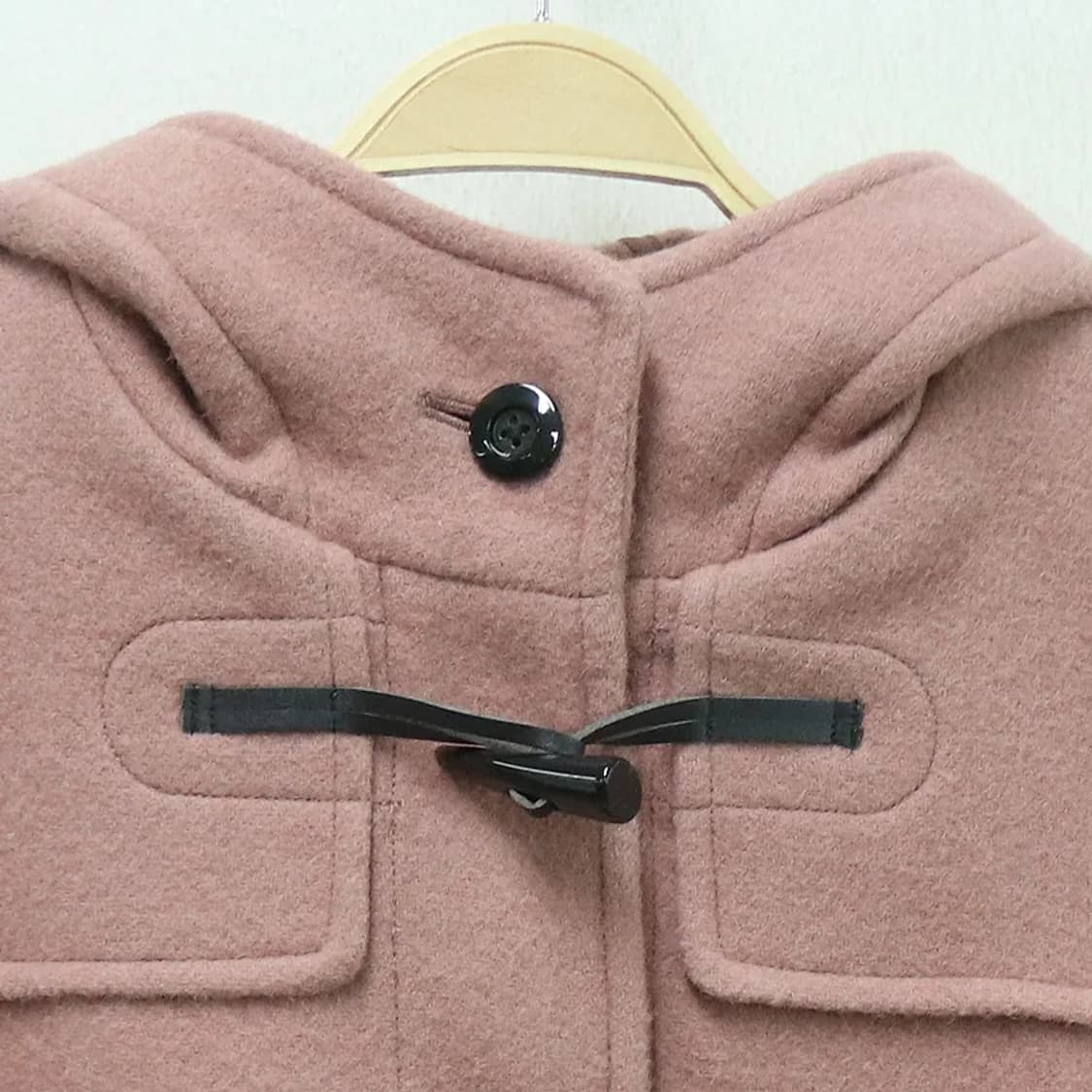 지유 딸기우유 핑크 숏 울 혼방 떡볶이 코트 63647 상품이미지3