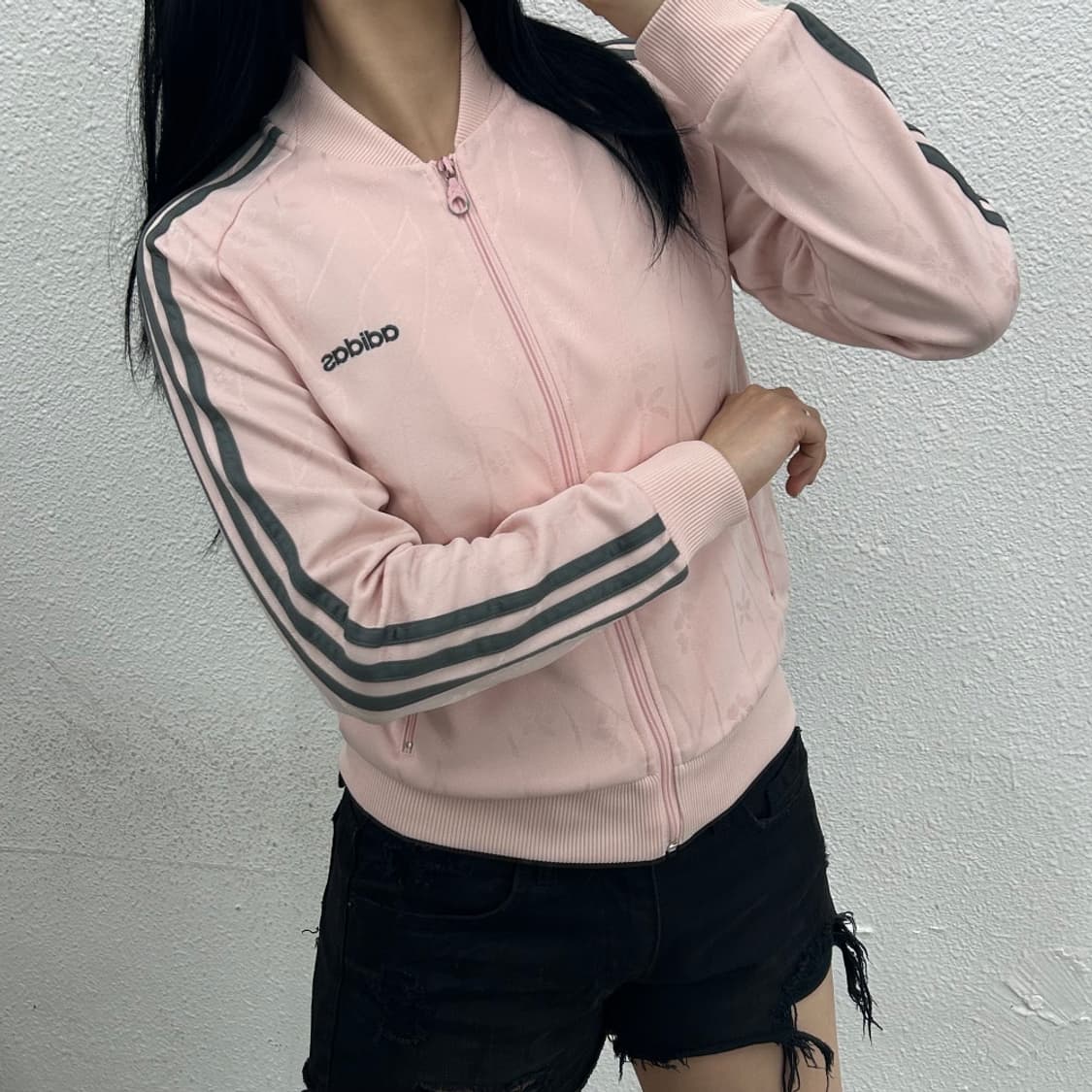 아디다스 플라워 그레이라인 연핑크 트랙탑 90 상품이미지1