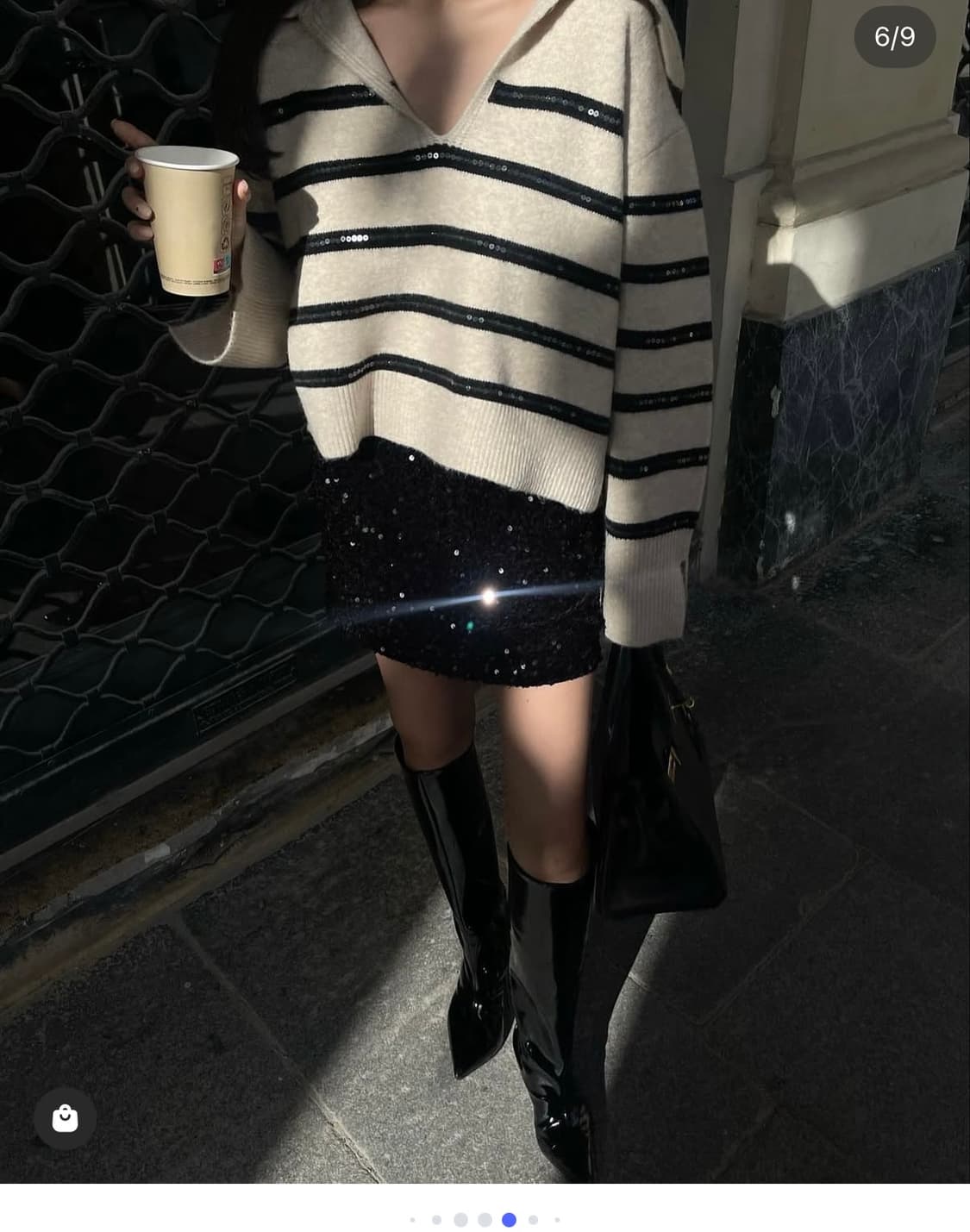 Delia Stripe Sequin Knit 상품이미지6