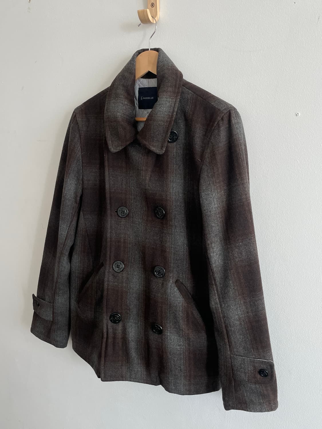 Rageblue check coat jacket 상품이미지6