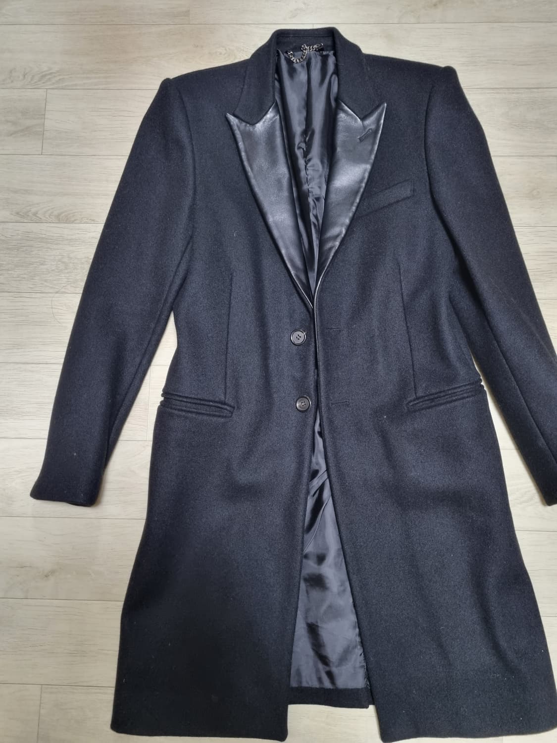 스타일옴므 가죽카라 캐시미어 코트 50사이즈 상품이미지1