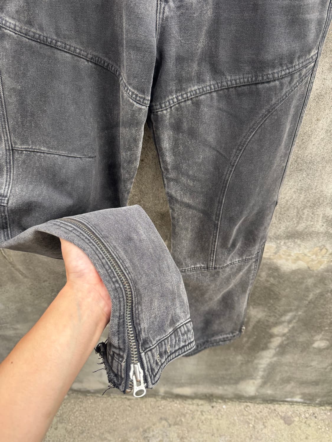AndersonBell blitz washed zipper Jeans L 상품이미지5