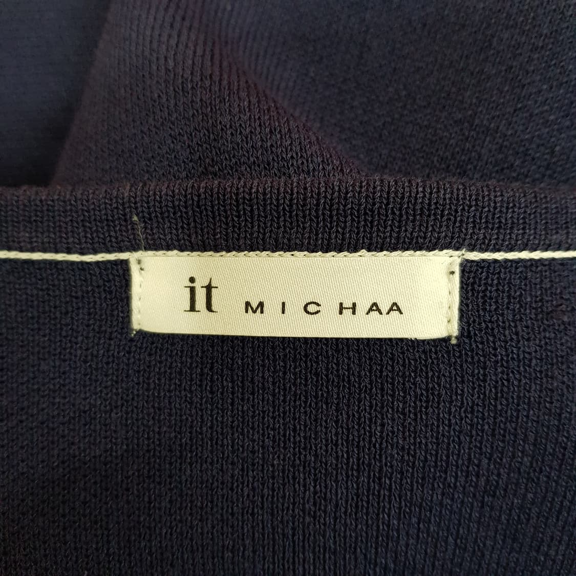 잇미샤 2022 배색 라인 반팔 니트 가디건 S사이즈 상품이미지5