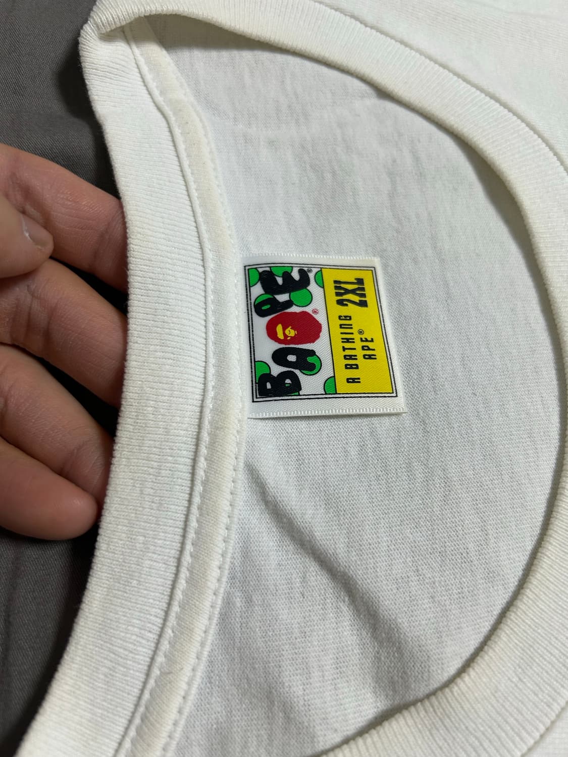 BAPE 베이프 컬리지 반팔 티셔츠 화이트 상품이미지5