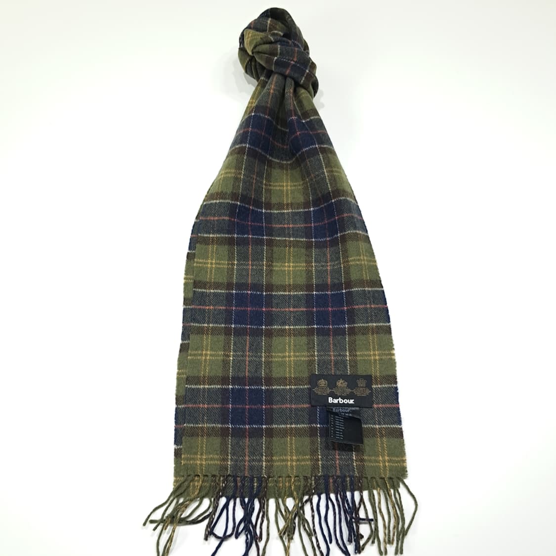 MX558 바버 00s 울 클래식타탄 올리브 머플러 목도리 상품이미지1