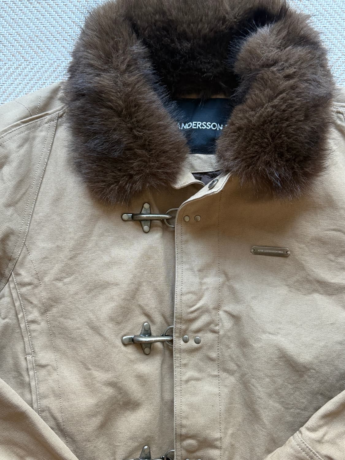 앤더슨벨 오르테가 워시드 코튼 자켓 베이지 XL 상품이미지2