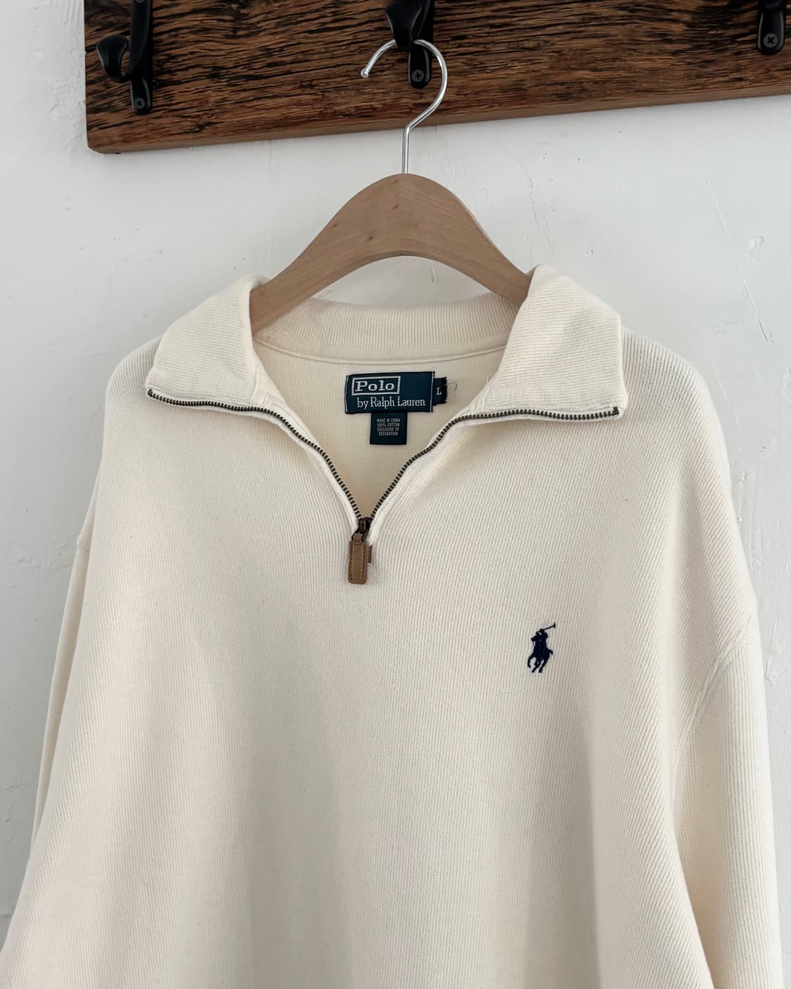 Polo 폴로 랄프로렌 아이보리컬러 니트 하프집업  상품이미지4