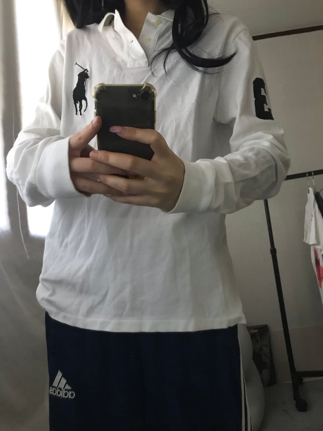 폴로 흰검 빅포니 티셔츠 상품이미지4