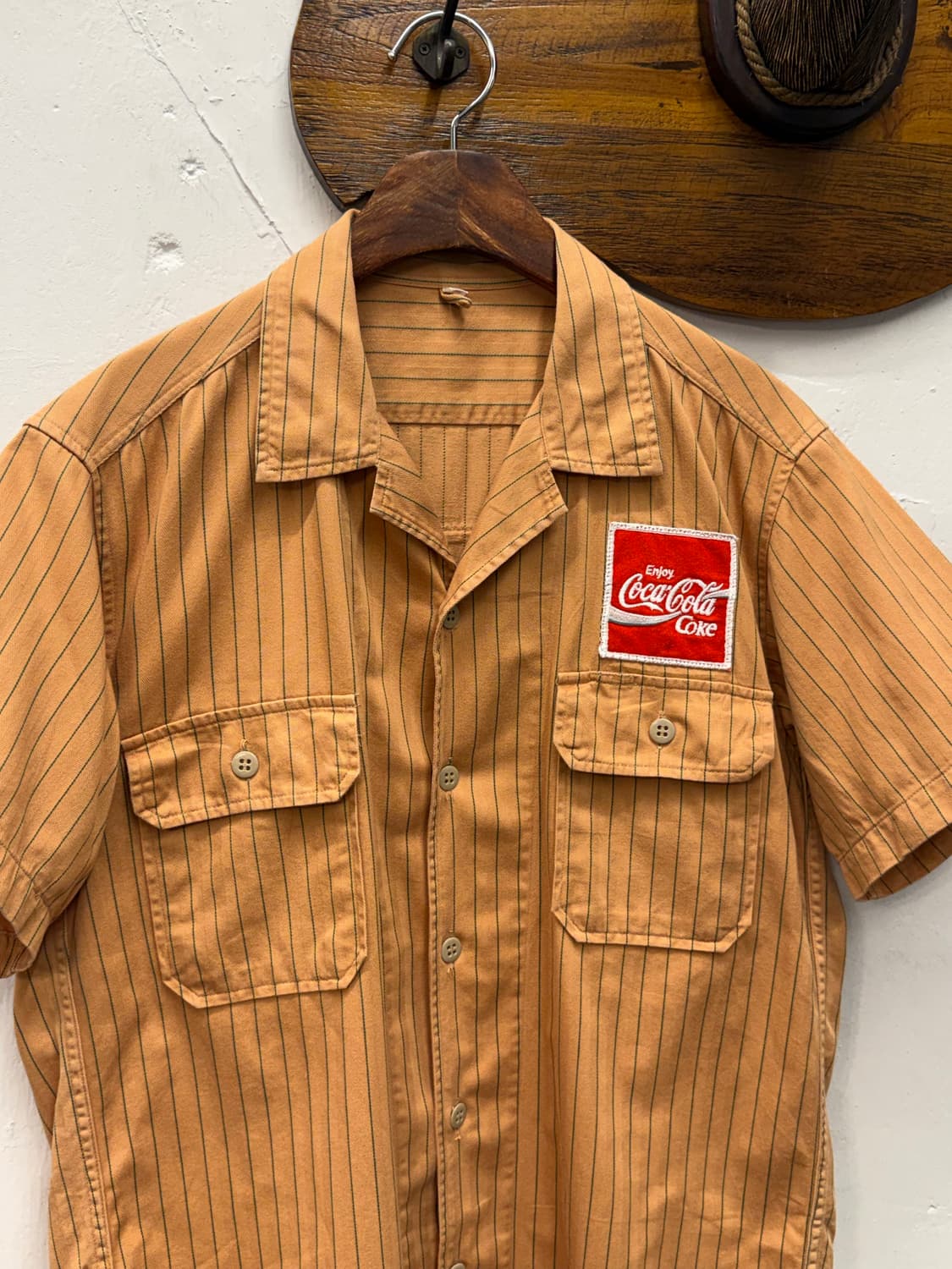 90s Coca-Cola Uniform Short Sleeve Shirt 상품이미지3