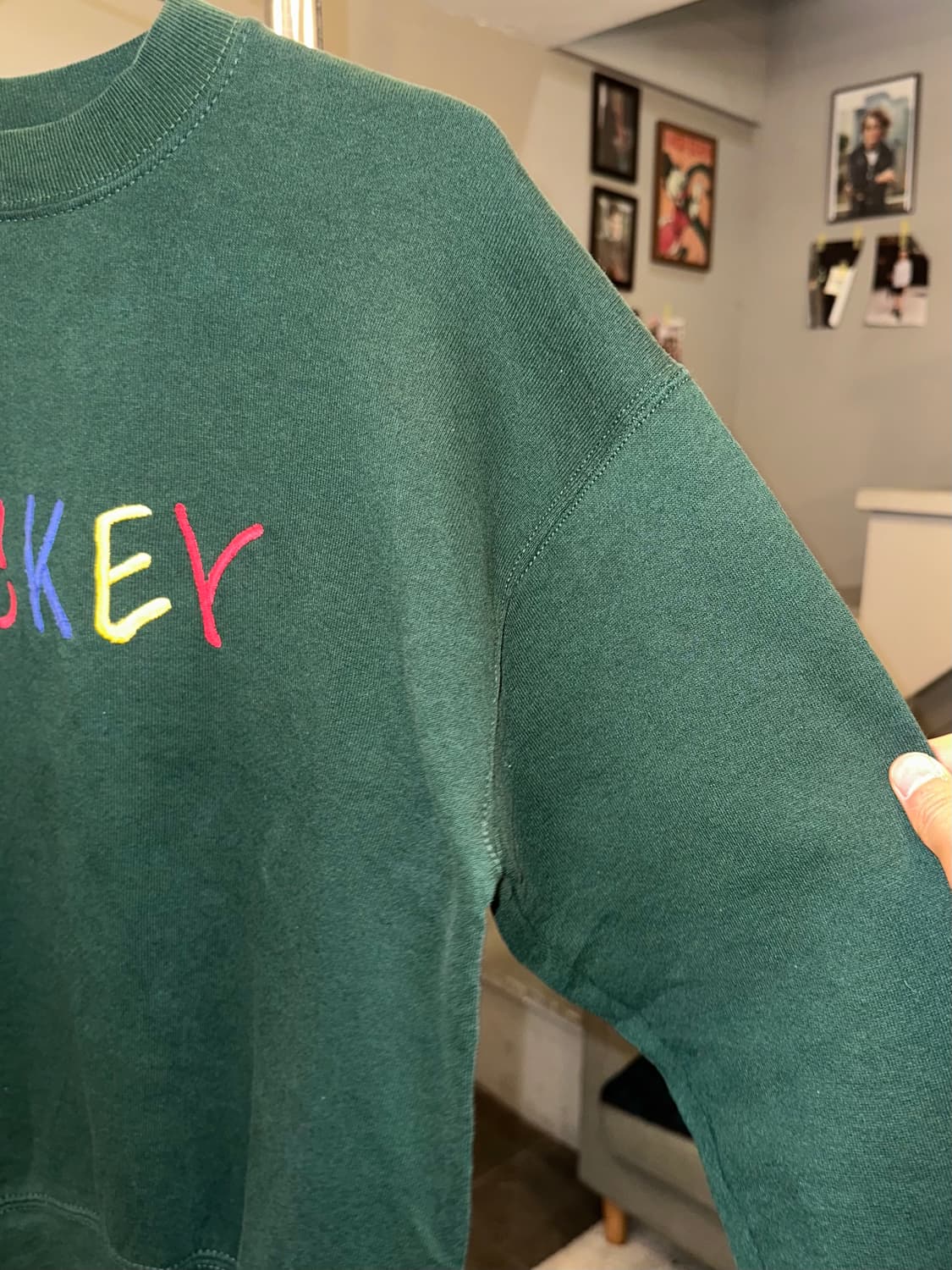 90’s Disney Mickey logo embroidery sweat 상품이미지6