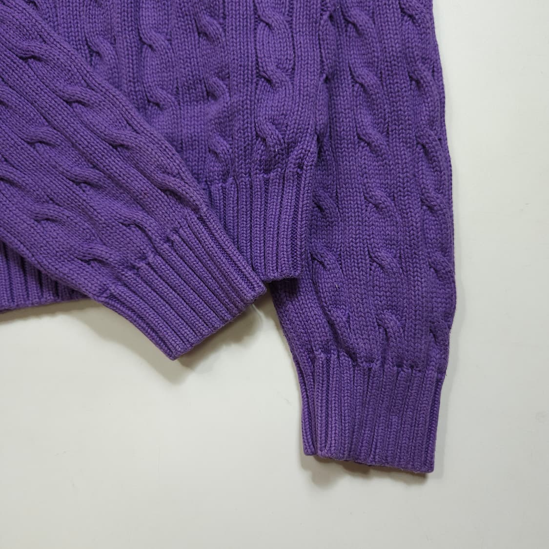 폴로 랄프로렌 꽈배기니트 보라 상품이미지4