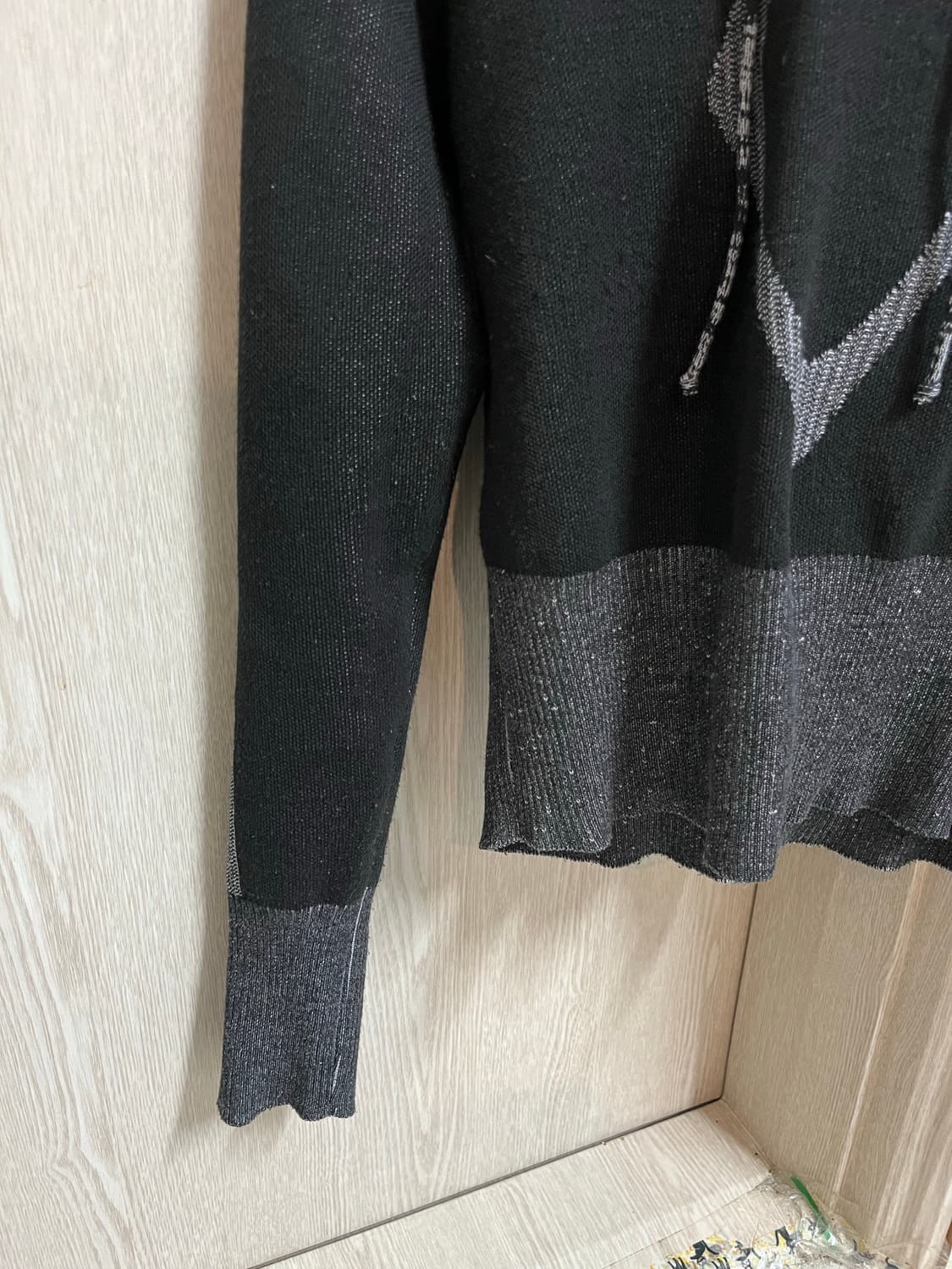 미스치프 MSCHF RHOMBUS KNIT HOODIE - BLACK 상품이미지4