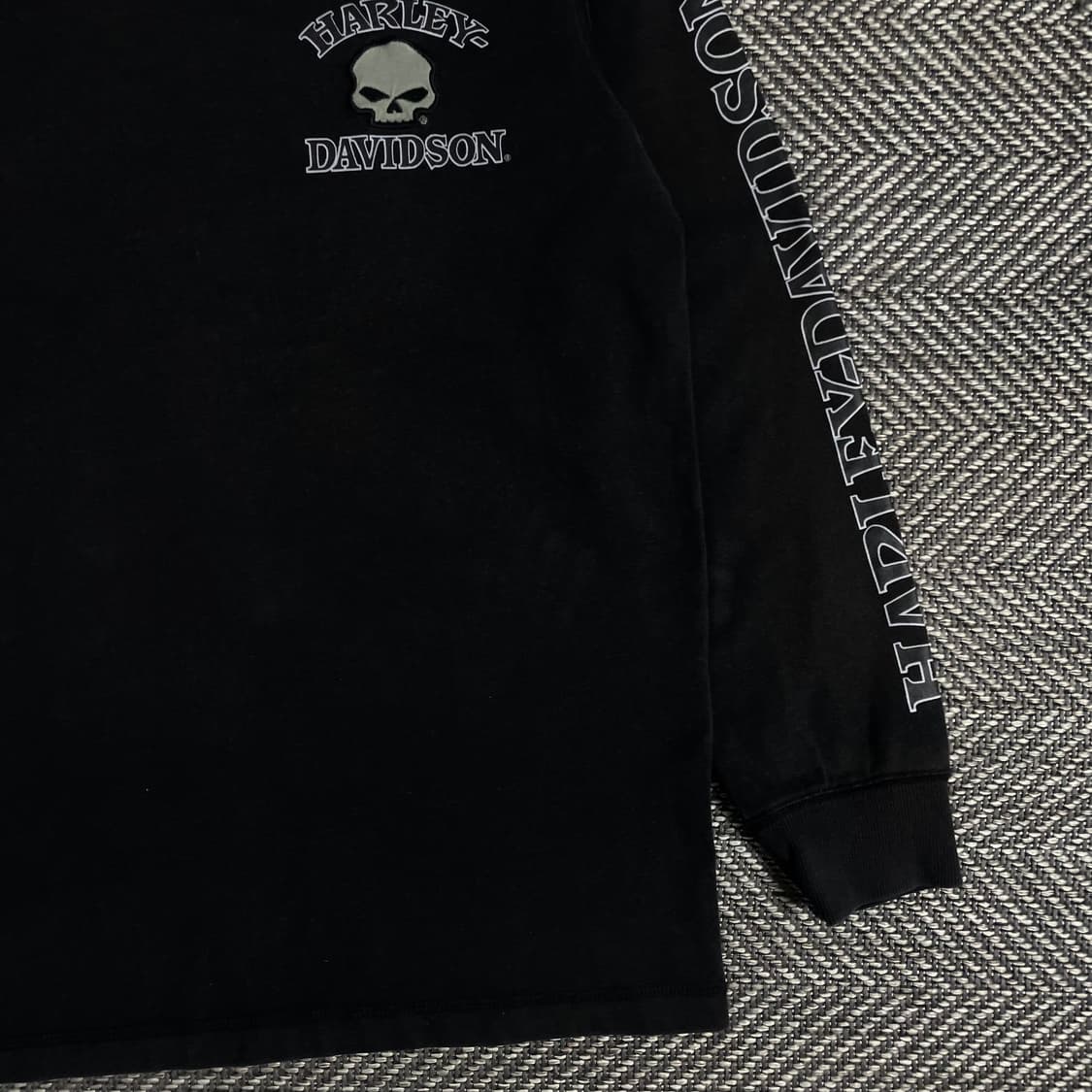 할리데이비슨 USA 빅로고 스컬 롱슬리브y 3230 상품이미지4