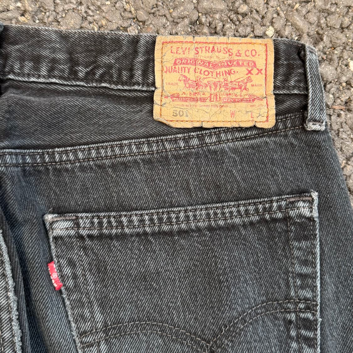 90s 빈티지 리바이스 501 블랙 흑청 상품이미지8