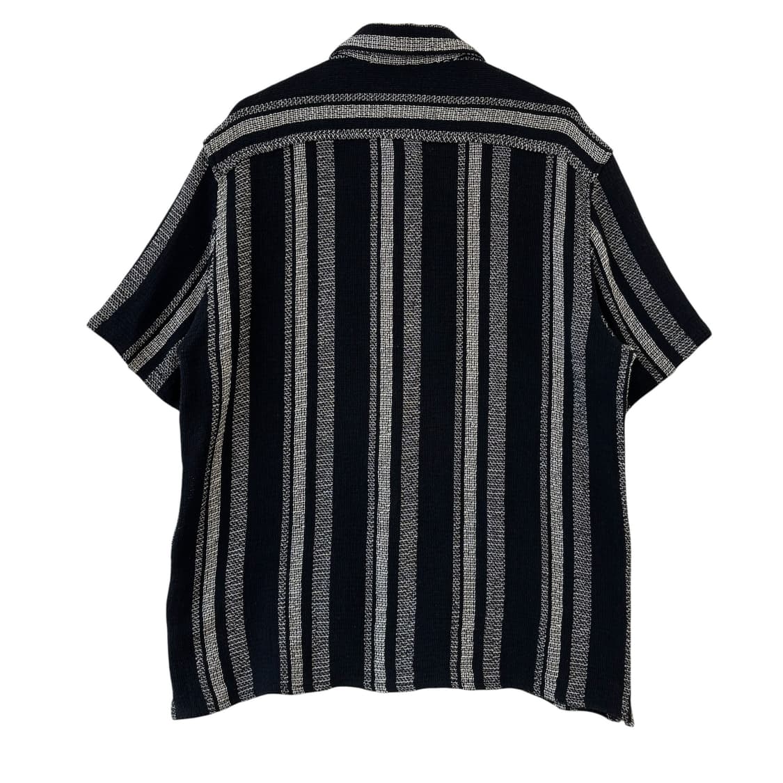 자라 텍스처 스트라이프 니트 셔츠 네이비 상품이미지5