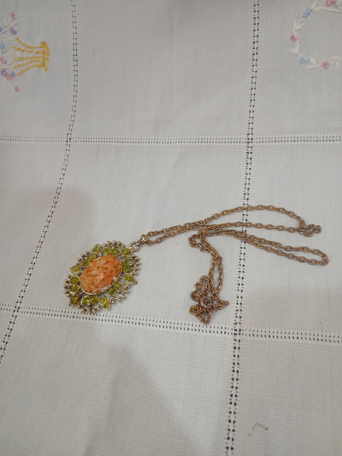 빈티지 천연 핑크산호 목걸이 상품이미지1