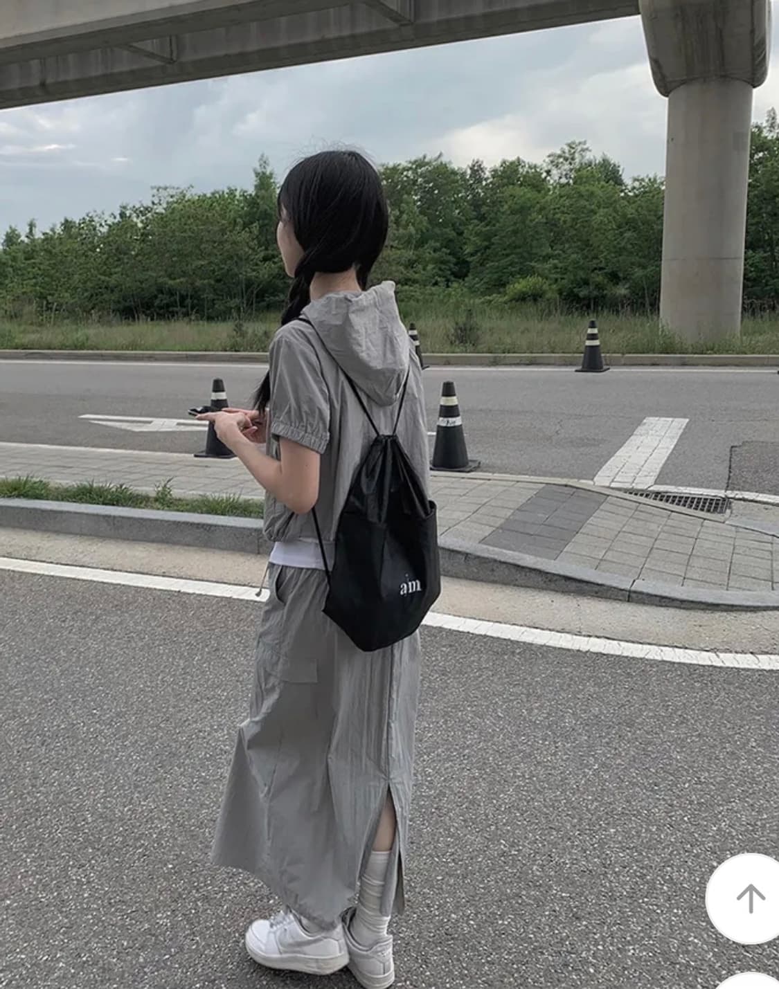 애니원모어 나일론 후드 조끼 자켓 상품이미지5