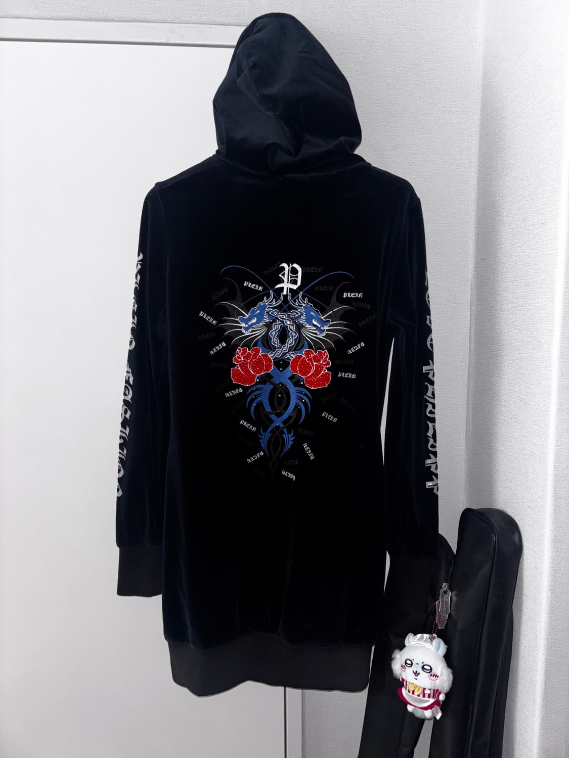 필립 플레인 벨벳 후드집업 원피스 상품이미지2