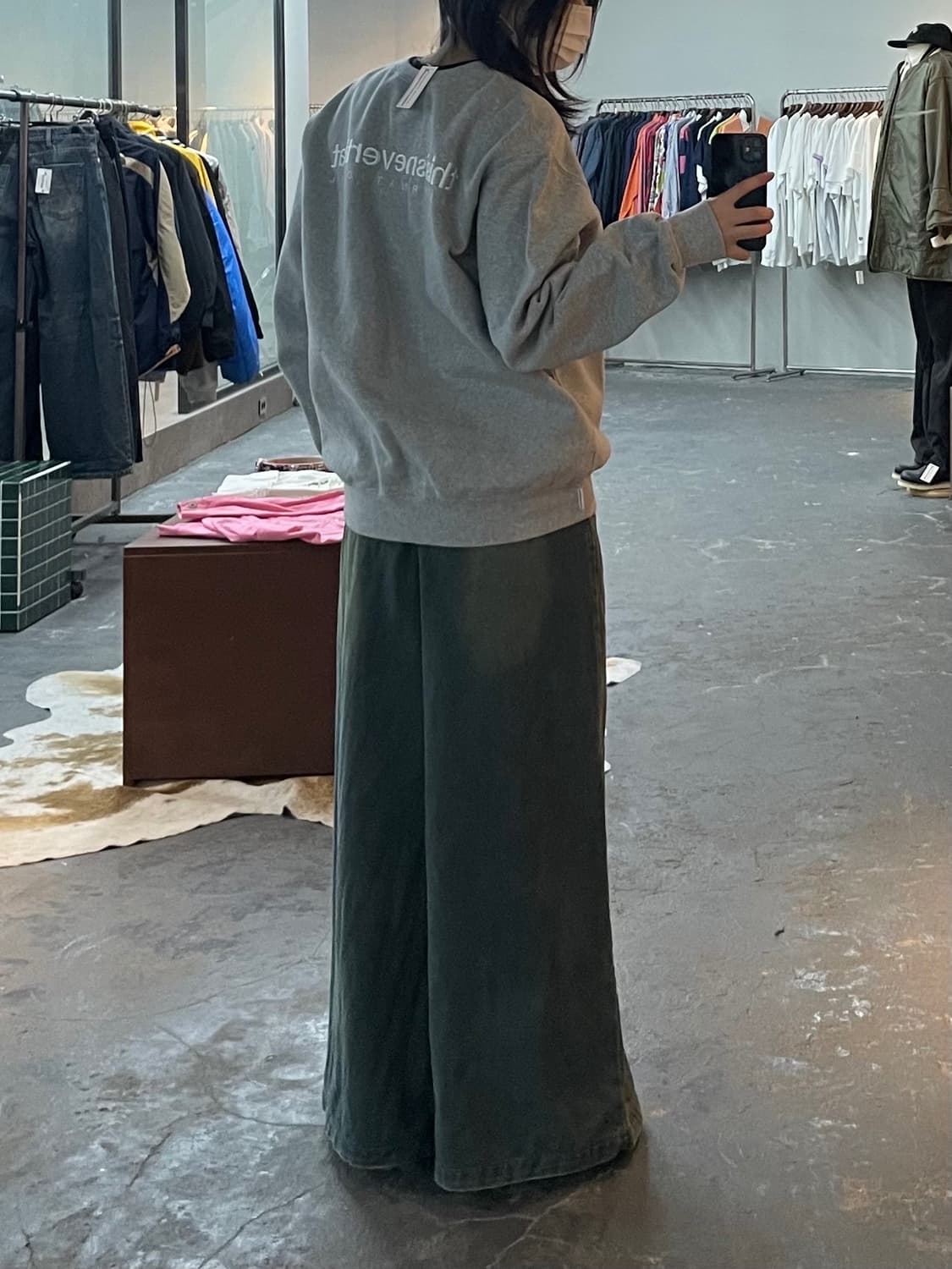 디스이즈네버댓 백로고 그레이 맨투맨 H1934 상품이미지2