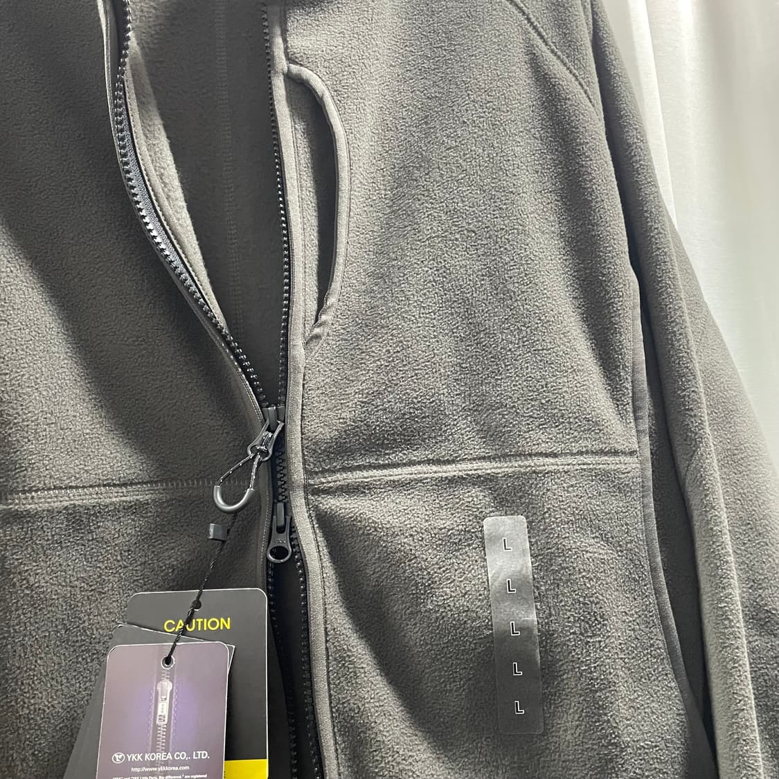 무신사 스탠다드/ 시티 레저 스트럭처 플리스 하이넥 재킷 머드그레이/ L 상품이미지9
