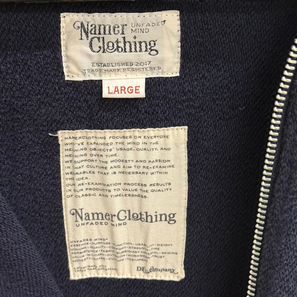 네이머클로딩 투웨이 네이비 후드 집업 L 상품이미지3