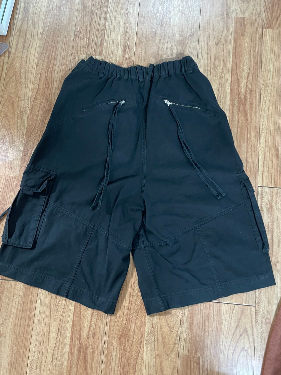 나체 WIDE CARGO HALF PANTS (UNISEX) BLACK 상품이미지2