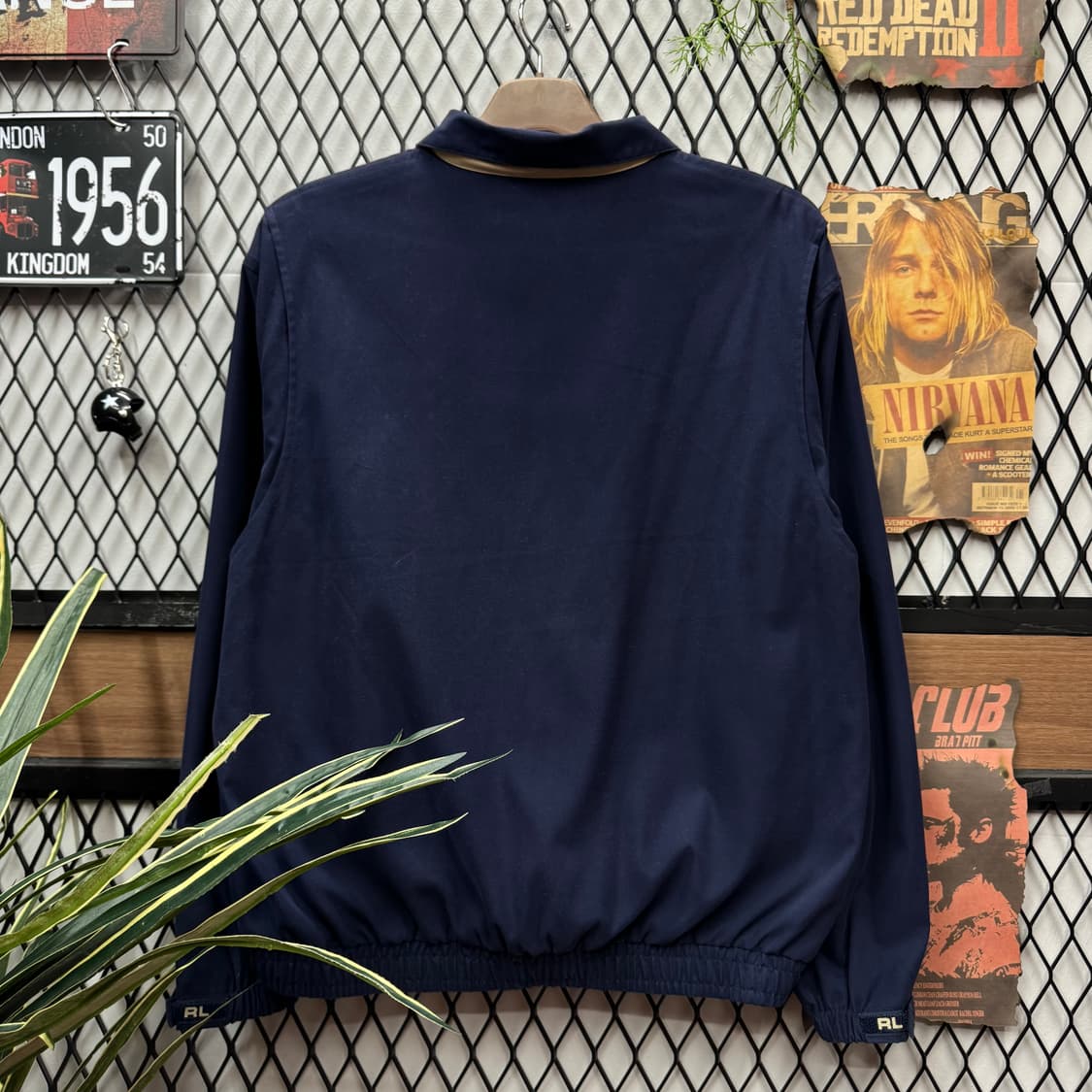 00s 폴로 랄프로렌 골프 나일론 풀오버 전면 로고 포인트 네이비 상품이미지2