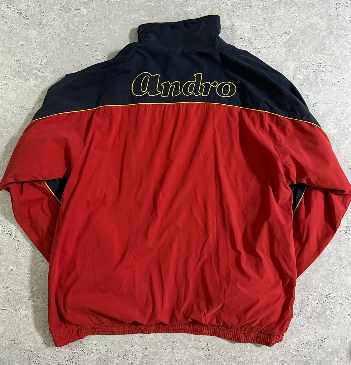 90s Andro 올드스쿨 레드 네이비 배색 자켓 상품이미지3