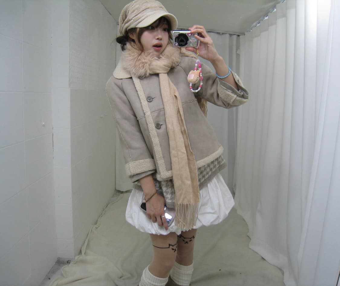 데일리 베이지 라떼 갸루 니혼진 코디세트 상품이미지4