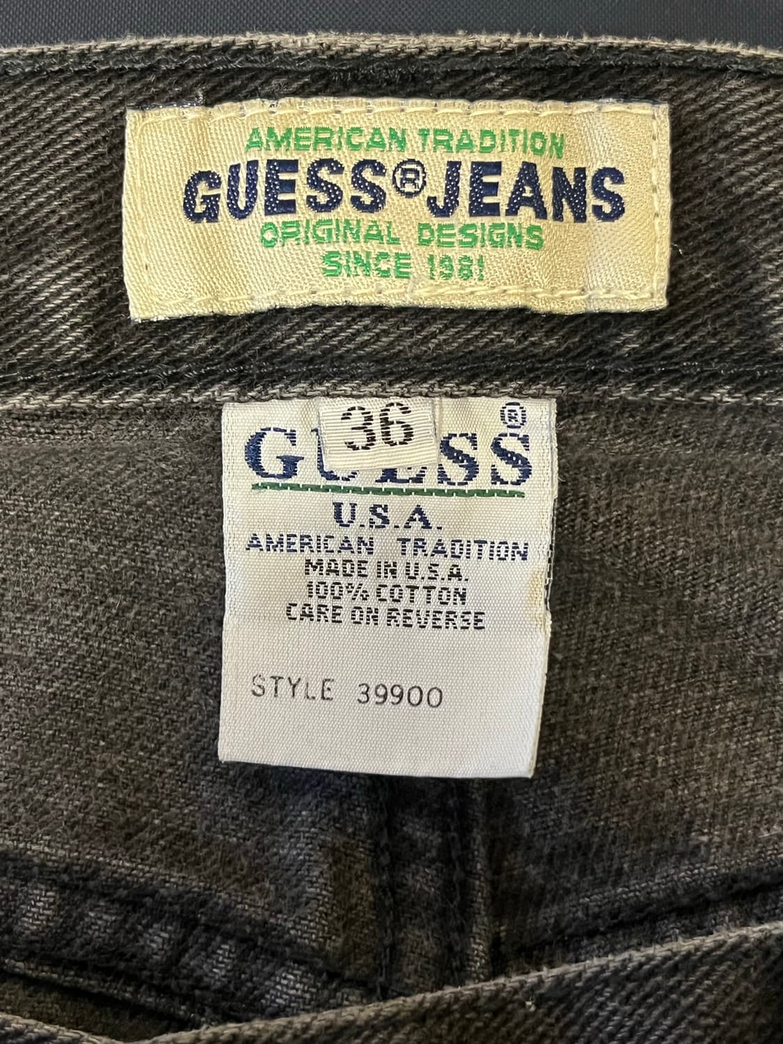 90s guess usa made 흑청 데님 숏츠 상품이미지4