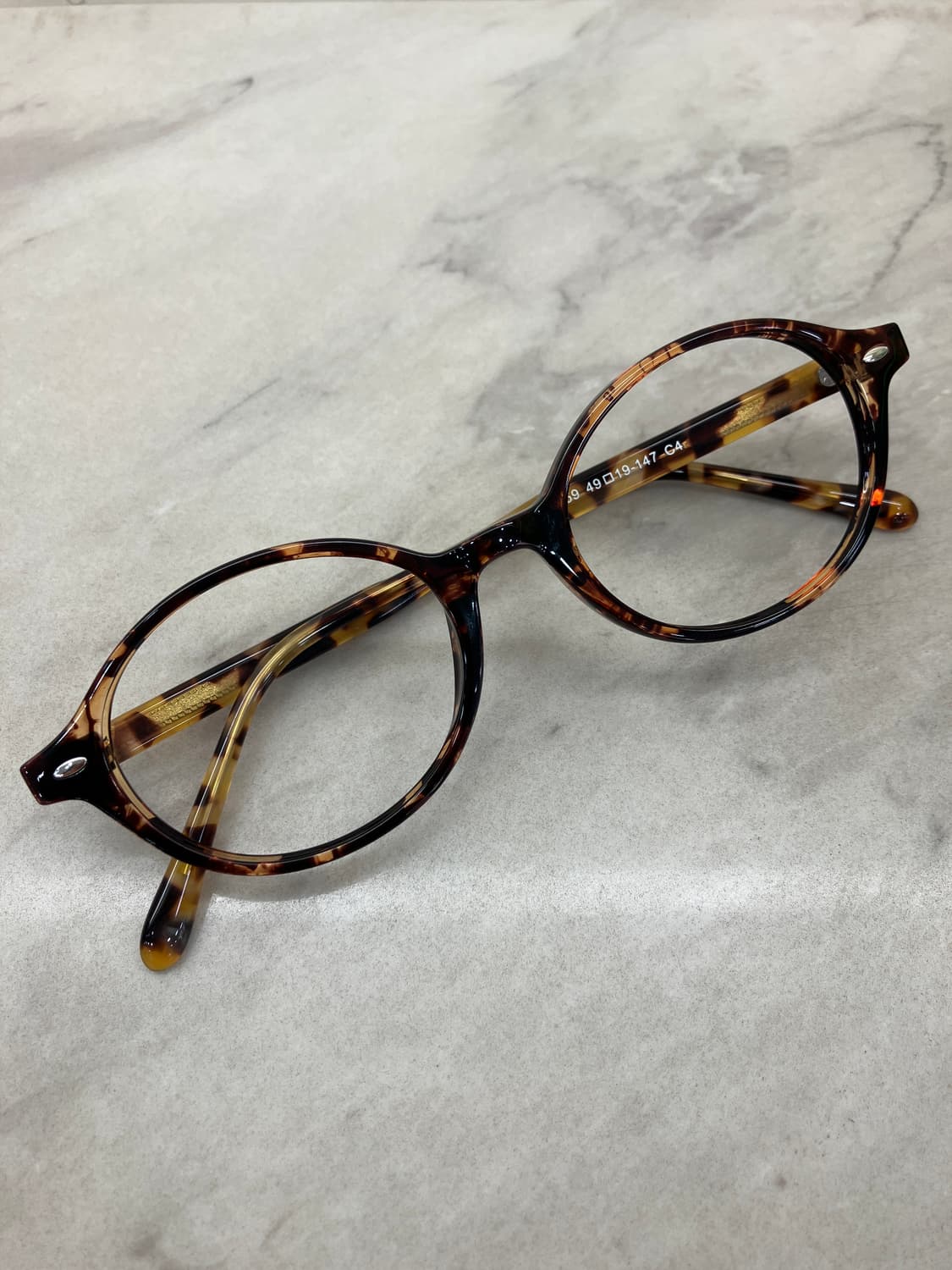 B73 KS 레오파드 슬림 오벌 뿔테 안경6859 상품이미지1