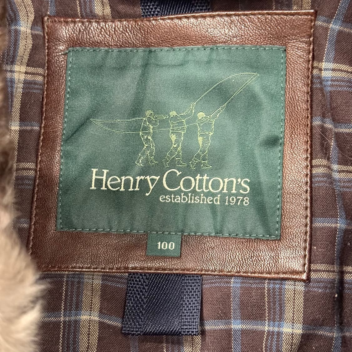 [정품/100] 헨리코튼 브라운 양가죽자켓 상품이미지7