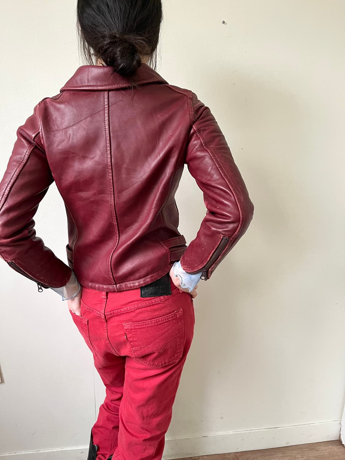 LEVI’s 501 파스텔 레드 데님 팬츠 상품이미지5