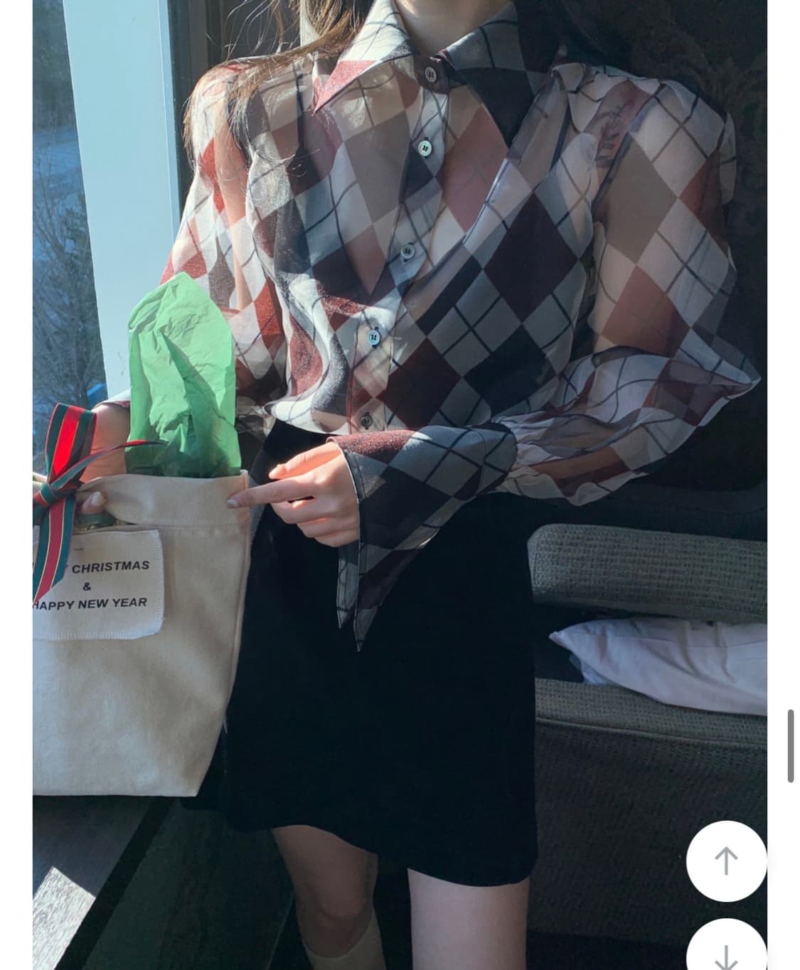 서쿠키 시스루 블라우스 상품이미지1